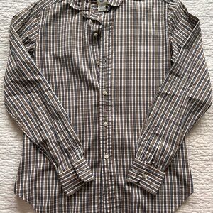Women’s Vintage JG Hook Long-Sleeve Plaid Shirt - Brown & Blue